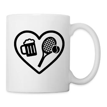 Heart Tennis Beer - Mug - white - Right