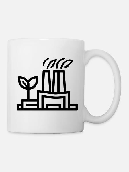 Umweltfreundliche Fabrik - Tasse - Weiß