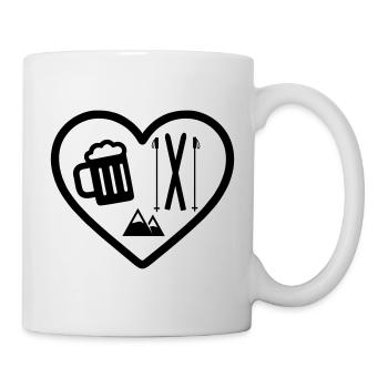 Heart Ski Beer - Mug - white - Right