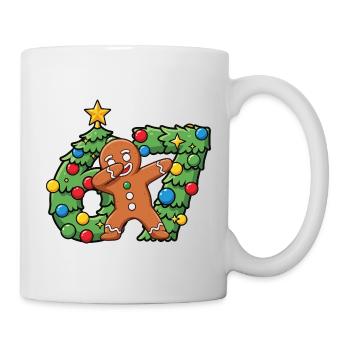67 Meme-Lebkuchentanz auf dem Weihnachtskranz - Tasse - Weiß - Rechts