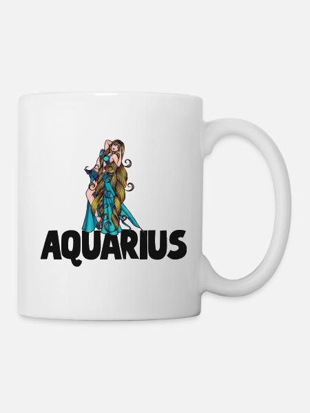 Wassermann-Jungfrau im Aqua-Flow - Tasse - Weiß