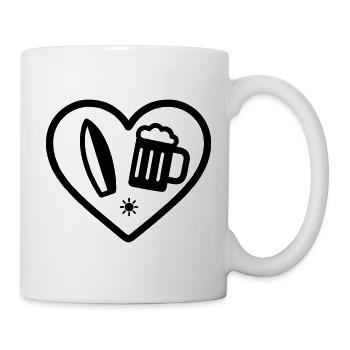 Heart Surf Beer - Mug - white - Right