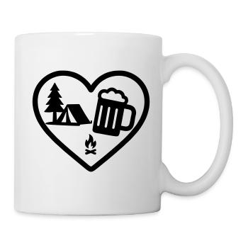 Heart Camping Bier - Tasse - Weiß - Rechts