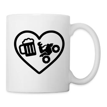 Heart Quad Beer - Mug - white - Right