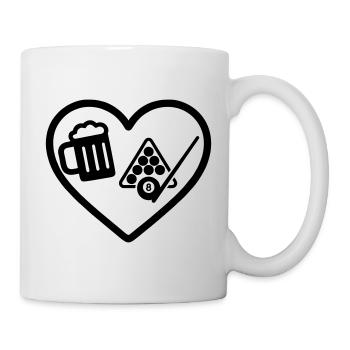 Heart Billiards Bier - Tasse - Weiß - Rechts