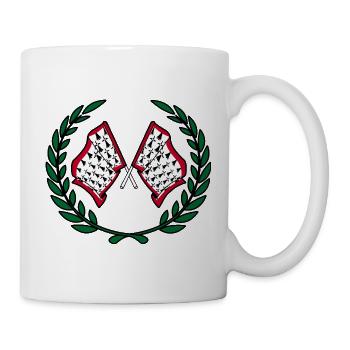 Limousin-Flaggen-Lorbeerkranz - Tasse - Weiß - Rechts