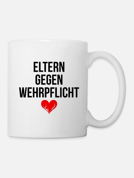 Eltern gegen Wehrpflicht - Tasse - Weiß