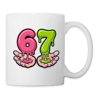 67 - Funny Six Seven T-Shirt - Mug - white - Right