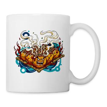 Angry Monster Takoyaki Japanese Street Food - Mug - white - Right