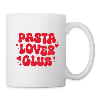 Club des amateurs de pâtes, cuisine italienne, rétro esthétique rouge - Mug blanc - blanc - Droite