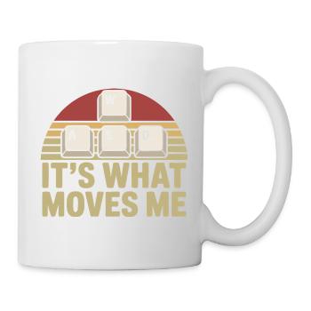 Motivation & Leidenschaft – Das bewegt mich Spruch - Tasse - Weiß - Rechts