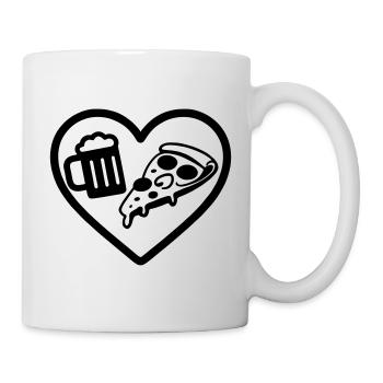 Heart Pizza Beer - Mug - white - Right