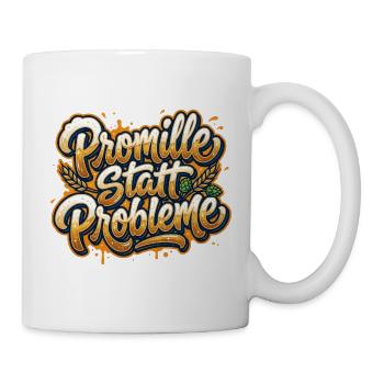 Alcohol instead of problems - Mug - white - Right