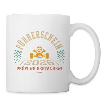 Driving licence 2026 – driving test passed! (4C) - Mug - white - Right