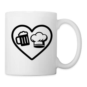 Heart Beer Cooking Humor - Mug - white - Right