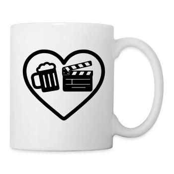 Heart Beer Cinema Humor - Mug - white - Right