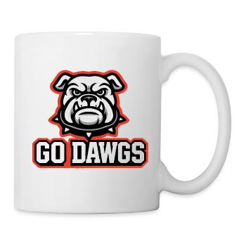 Go Dawgs Bulldog Head Football Fan Design - Mug - white - Right