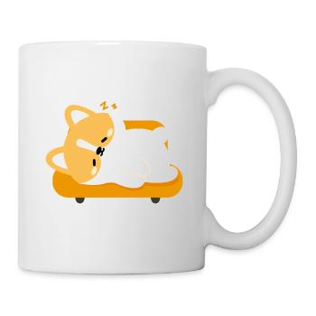 Tired Corgi on Sunny Couch - Mug - white - Right