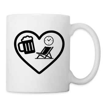 Humour de la maison d’invités Heart Beer - Mug blanc - blanc - Droite