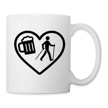 Humour nordique de la bière de cœur - Mug blanc - blanc - Droite
