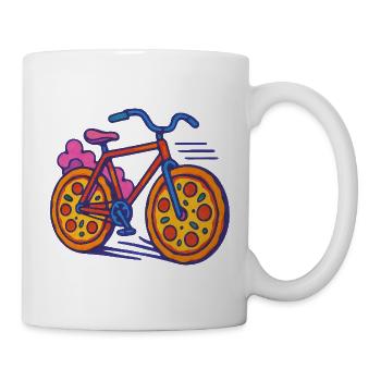 Pizza Bike Pop Art - Mug blanc - blanc - Droite