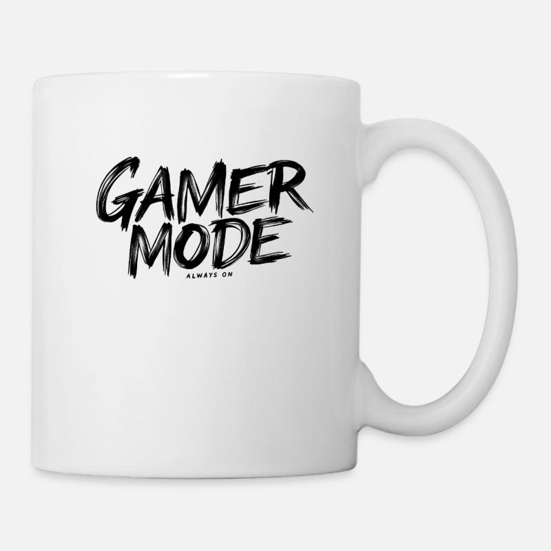 Gamer Mode Always On T-Shirt - Mug - white