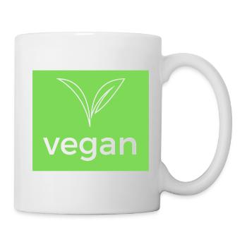 Vegan - signe pour tous les vegans - Mug blanc - blanc - Droite