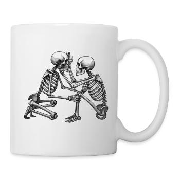 SKELETONS IN LOVE #4 - black & white - Mug - white - Right