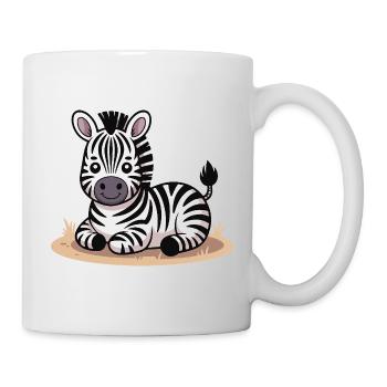 Kuscheliges Zebra Baby Motiv - Tasse - Weiß - Rechts