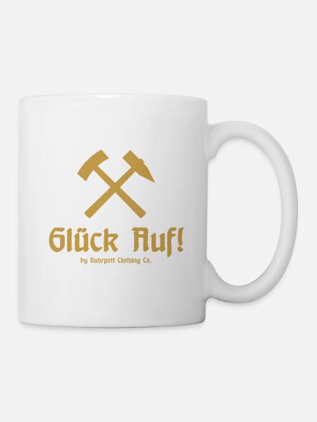 Glück Auf! - Ruhrpott - Zeche - Zollverein - Tasse - Weiß