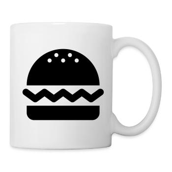 Hamburger, Burger - Tasse - Weiß - Rechts