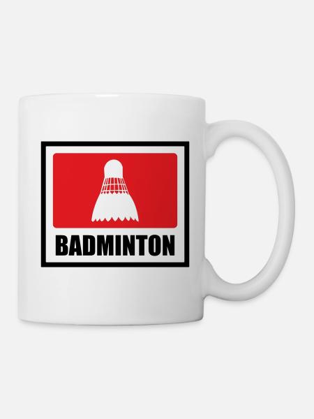 Badminton - Sport - Racket - Mug - white