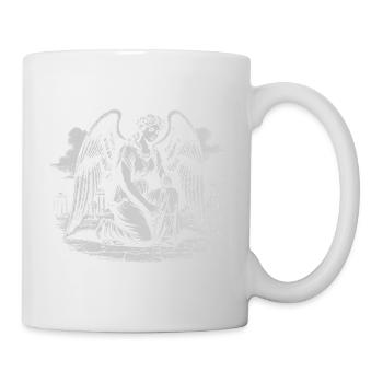 Angelic drawing geometric shapes in Ruins - Mug - white - Right