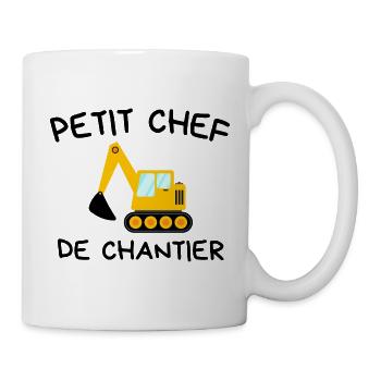 Small Construction Manager Construction Excavator - Mug blanc - blanc - Droite