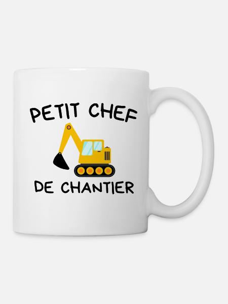 Kleiner Bauleiter Baubagger - Tasse - Weiß