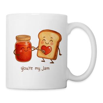 You are my Jam funny Love Toast with Jam  - Tasse - Weiß - Rechts