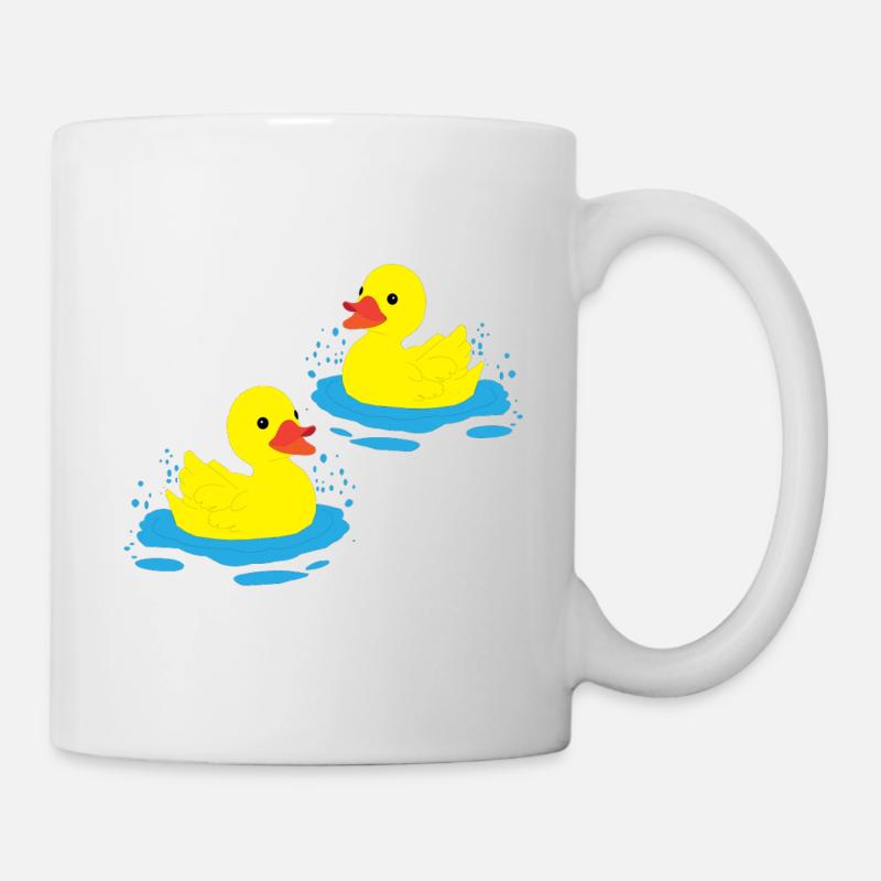 Two-happy-ducks - Mug - white