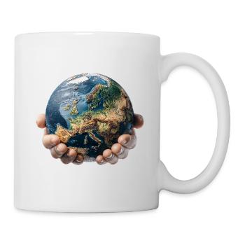 Earth in Hands: Global Responsibility - Mug - white - Right