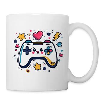 Kunterbunter Controller-Charme - Tasse - Weiß - Rechts