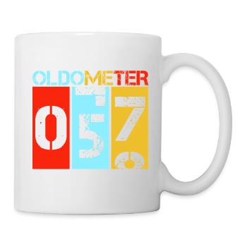 Oldometer 57 Retro 57e anniversaire cadeau Papa Père - Mug blanc - blanc - Droite