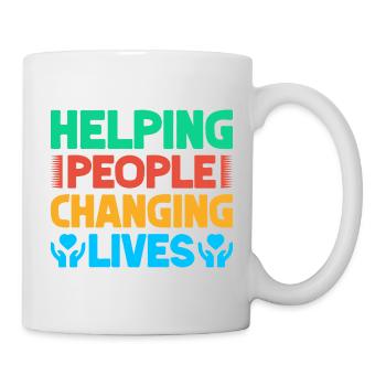 Appréciation des bénévoles Aider les personnes en évolution - Mug blanc - blanc - Droite