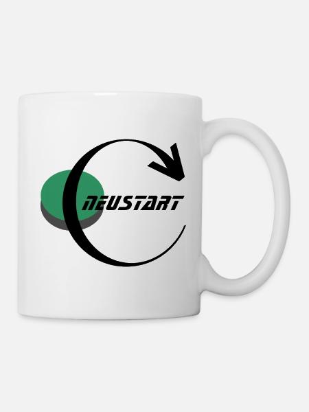 Grüner Kreis mit schwarzem Band - Tasse - Weiß