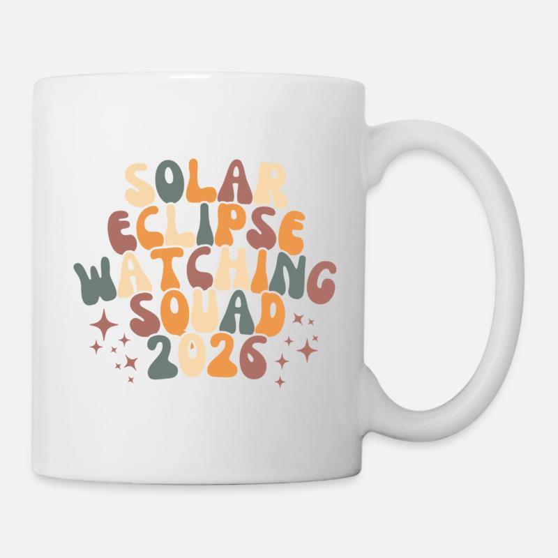 Équipe de surveillance des éclipses solaires 2026 - Mug blanc - blanc
