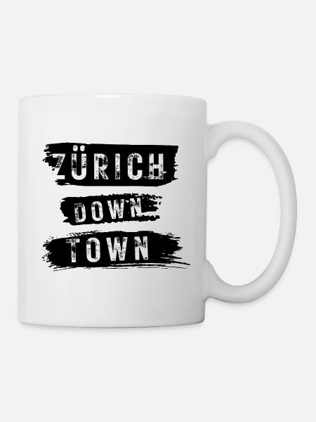 Zürich Down Town - Tasse - Weiß