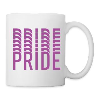 Purple Pride Typografie-Mosaik - Tasse - Weiß - Rechts