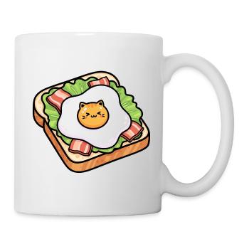 Sunny Toast Cat Egg - Mug - white - Right