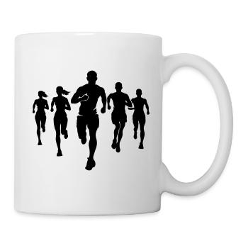 Marathon Runners Team Silhouette Marathon - Mug - white - Right