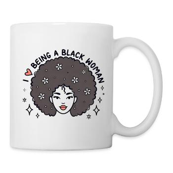 J’adore être une femme noire Afro Pride Design - Mug blanc - blanc - Droite