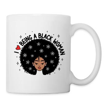 J’adore être une femme noire Afro Design - Mug blanc - blanc - Droite