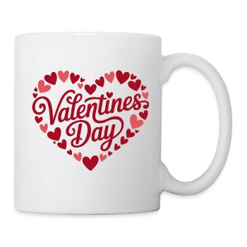 Patron de police en forme de cœur pour la Saint-Valentin - Mug blanc - blanc - Droite